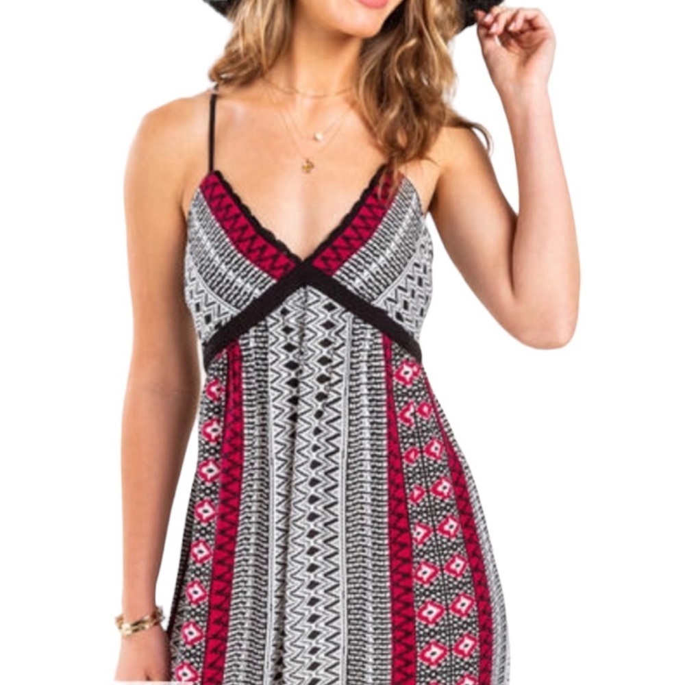 FRANCESCA’S MI AMI TAINEY ROMANTIC GOTH SLEEVELESS DEEP VNECK BOHO MAXI DRESS XS